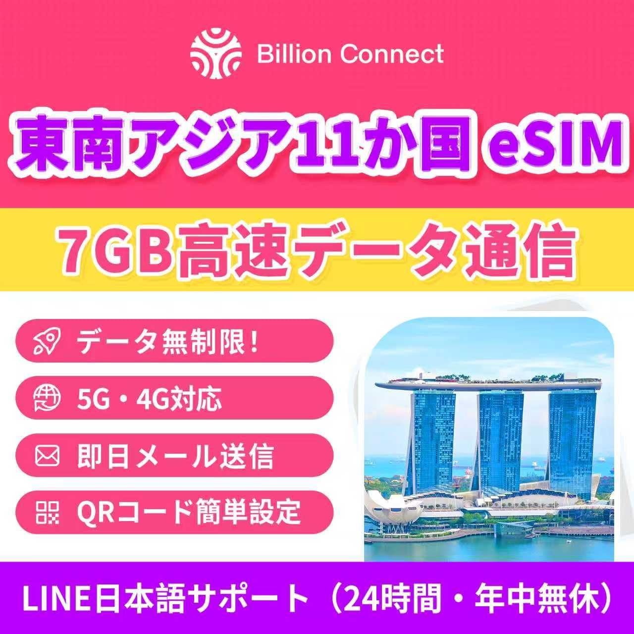 Billion Connect Southeast Asia eSIM: 7 days, 7 GB, 11 regional India | Ubuy