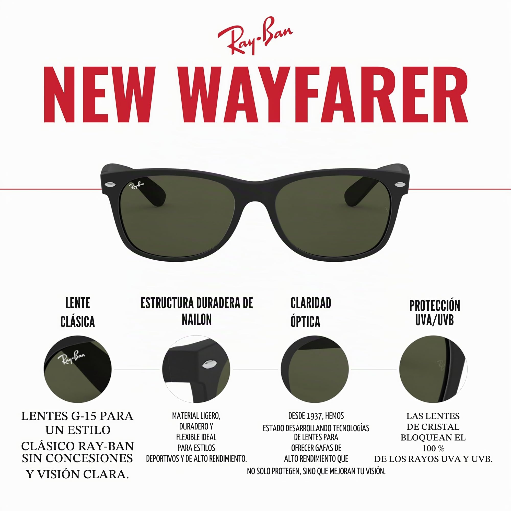 Ray-Ban MOD. 2132 SOLE902L, Gafas de Sol Unisex