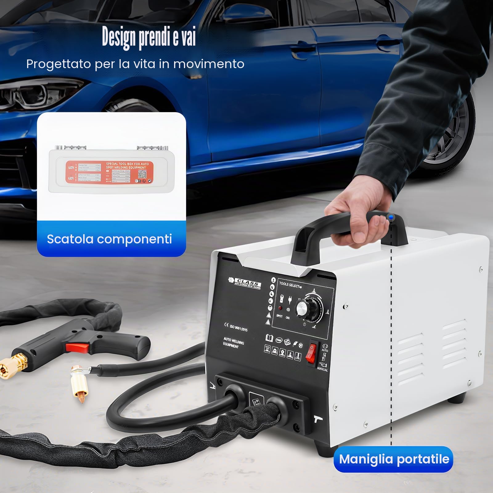 MINRS Carrozzeria 3 KW 220 V 3500 A Dent Puller saldatrice a punti, pistola per saldatura per riparazione professionale di carrozzeria automobilistica