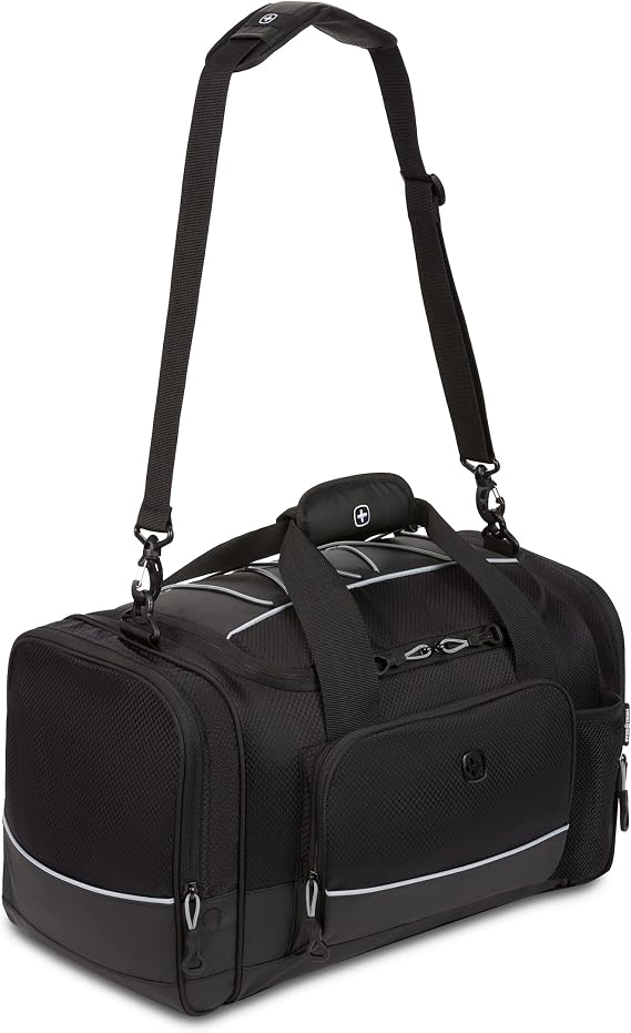 SwissGear Apex Duffle Bag for Travel and Gym with Bungee-Cord System