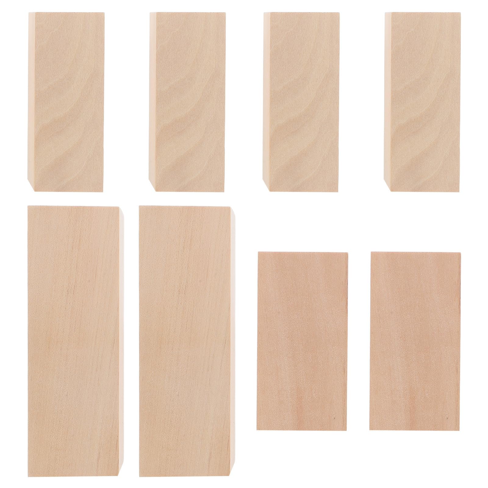 Anneome 8 Bloques de Madera de Tilo para Tallar sin Grietas ni Rebabas, Manteniendo la Forma para Manualidades y Proyectos de Pintura