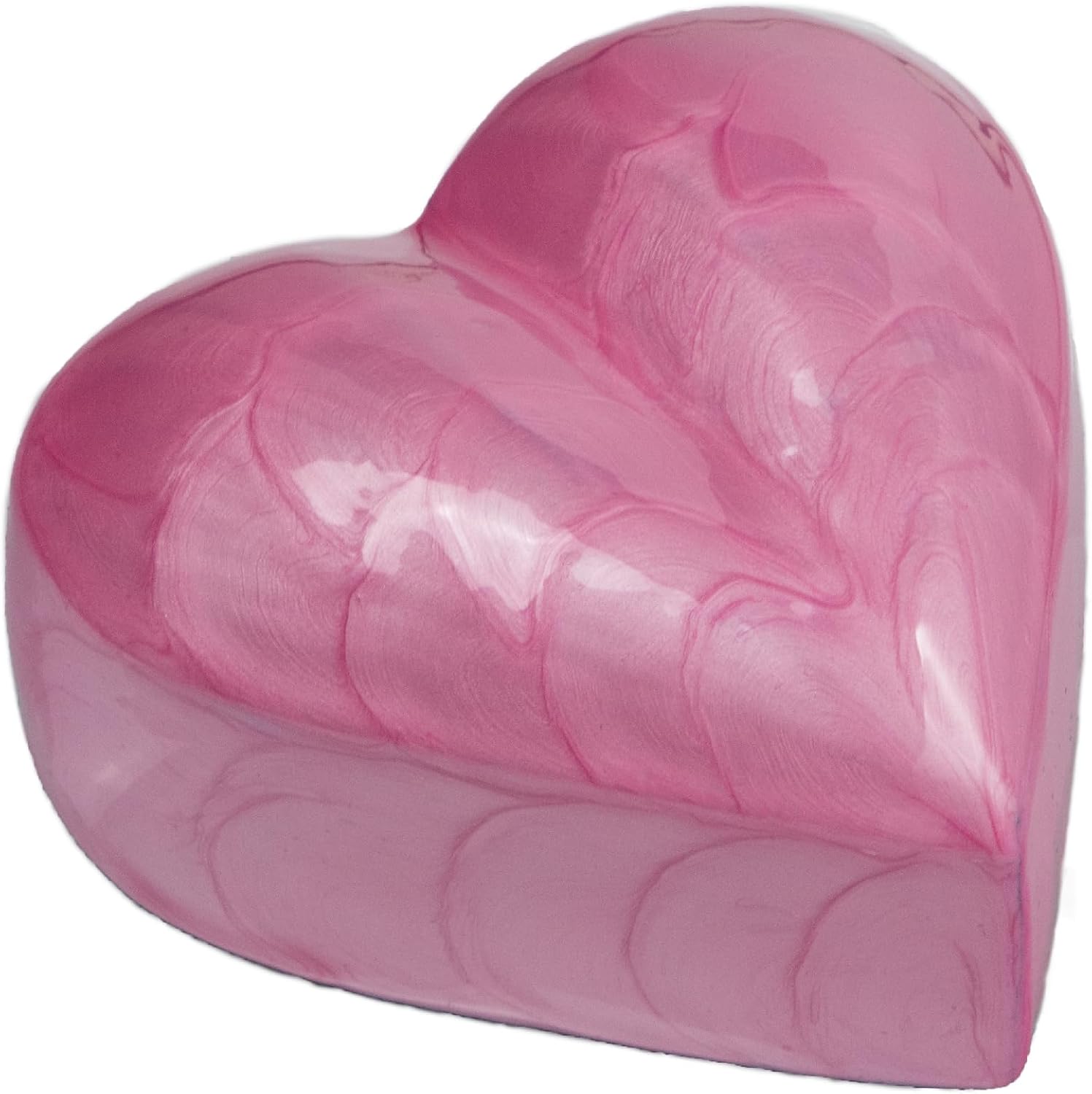 Urn for Ashes Funeral Cremation Memorial Keepsake Heart Love Urns Decorative Alloy (Silver, 5") RHM01-02