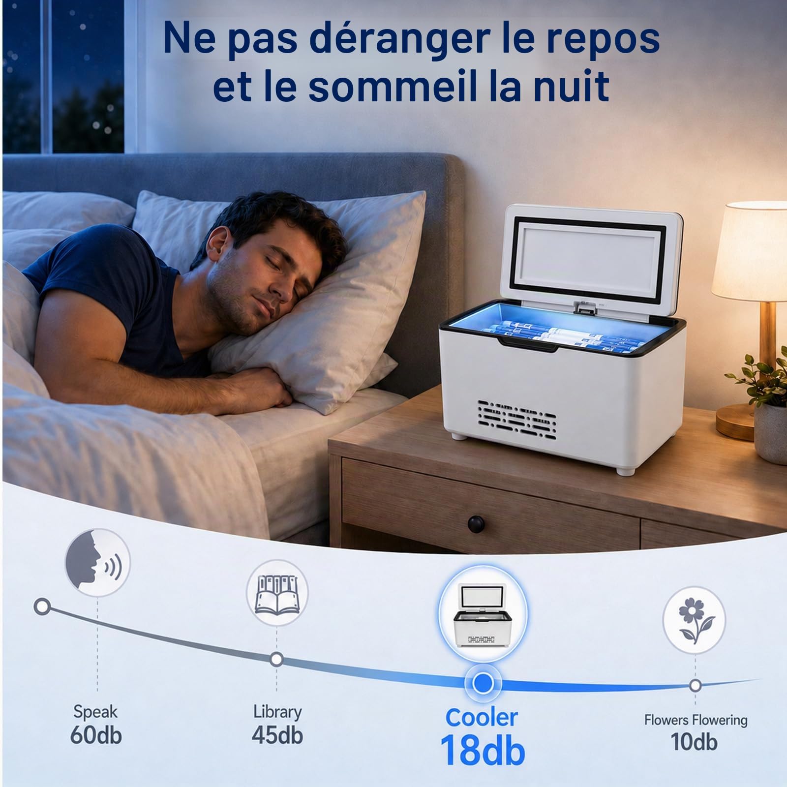 Glacière Électrique Portable pour Insuline avec Batterie, Mini Glacière à Médicaments pour Insuline et Peptides, Affichage LED 0-18°C Réglable, Deux Batteries 10600mAh pour Domicile Voyage Voiture