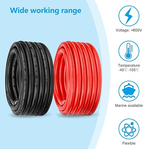 Miniatura 4 de Kimbluth Cable marino de calibre 6, cable de cobre estañado para barco, estándar de EE. UU., OFC, alambre de cobre libre de oxígeno para altavoces