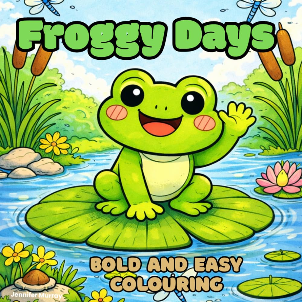 Froggy Days: Bold and Easy Colouring Book