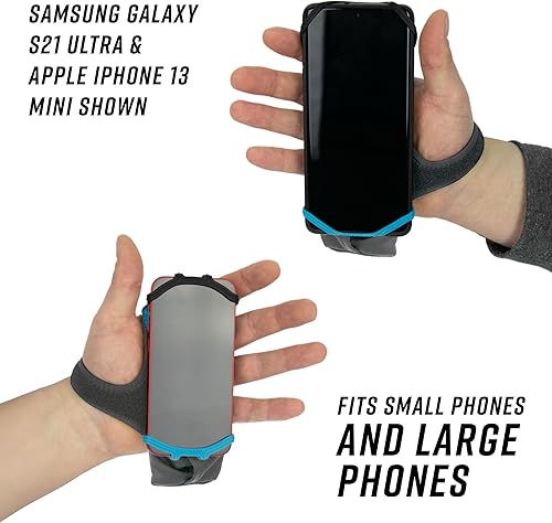 Miniatura 6 de Noxgear Soporte de mano para teléfono  Soporte de mano para teléfono con llavero y ranura para tarjetas para correr, trotar y entrenar  Compatible