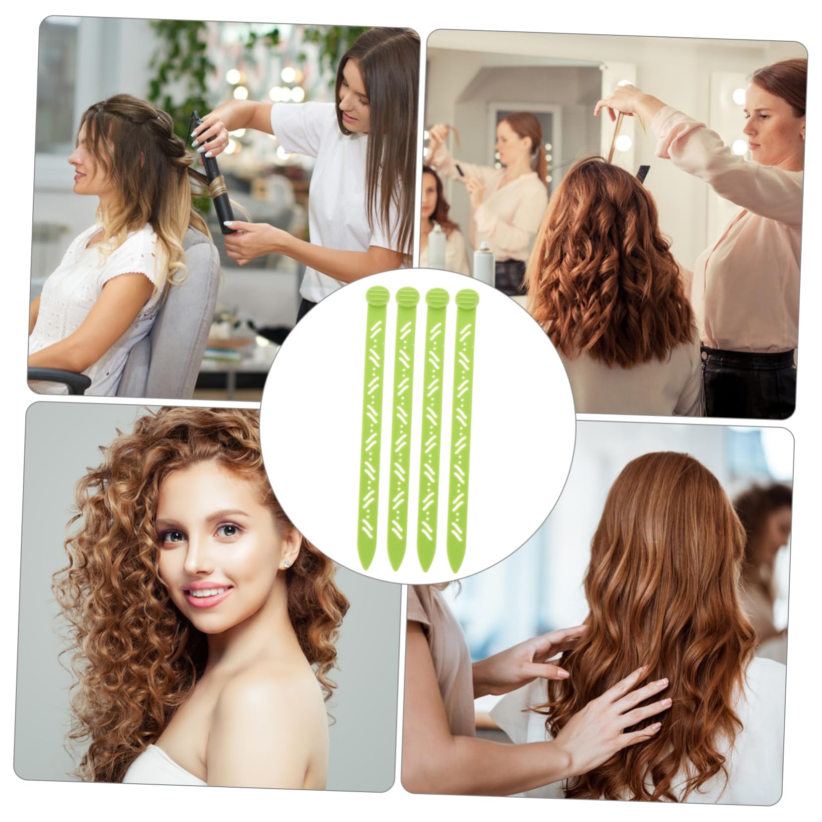 VALICLUD 20pcs Hair Curling Rollers Perm Rods for Root Perm Easy to Use Fluffy Hair Styling Clips for Long Suitable for Salon and Home Use Random Color Random Color