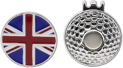 Miniatura 3 de DA VINCI Clip magnético para sombrero de golf con marcador de pelota de golf de metal de 1 pulgada en relieve de la bandera de los países