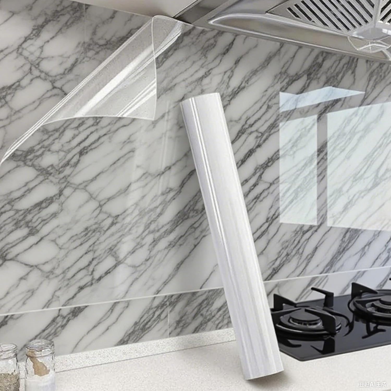 Clear Contact Paper Roll Self-Adhesive Kitchen Backsplash Wall Protector 23.6in X 16ft - Waterproof, Oil-Proof, Scratch-Resistant for Countertop, Shelf Liner, Refrigerator Wrap, Furniture Protection Clear-23.6in X 16ft