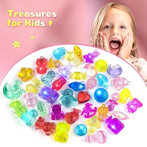 Miniatura 2 de 34 + 6 bombas de baño con juguetes de cristal en el interior para niños, 34 piezas de bombas de baño orgánicas sorpresa juego de regalo