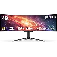 INNOCN 49" 49Q1S OLED Curved Gaming Monitor 5120 x 1440p 240Hz, 0.03ms, USB Type C 90W, HDMI 2.1, DisplayPort, USB Hub, Surrounding Speakers, Adaptive-Sync, Height Adjustable Stand, Black