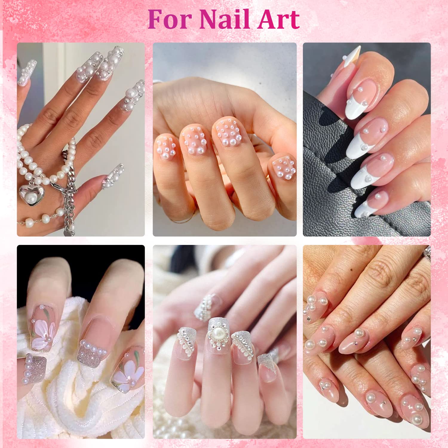 Belleboost Flat Back Pearls for Crafting Pearls for Nails (White Beige) image 4