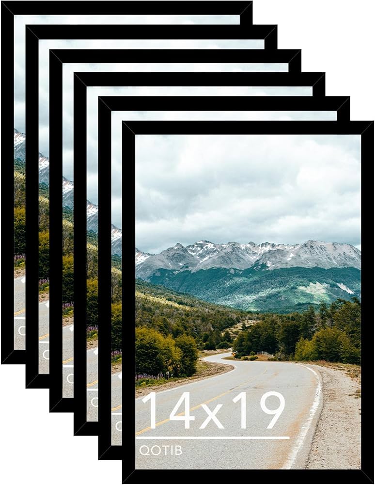 Amazon.com - QOTIB Wood 14x19 Picture Frame Black for Wall Hanging