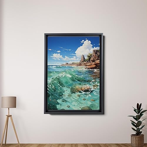 Miniatura 7 de Home decoration, Watercolor Sea Turtle Canvas Wall Art, Sea Turtle Canvas Print, Nautical Coastal Canvas Wall Art, Nature Canvas Art, animal