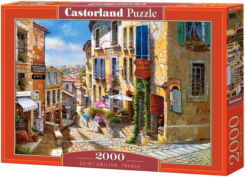 CASTORLAND 2000 Piece Jigsaw Puzzles, Saint Emilion, France, Puzzle of France, Village, Adult Puzzles, Castorland C-200740-2