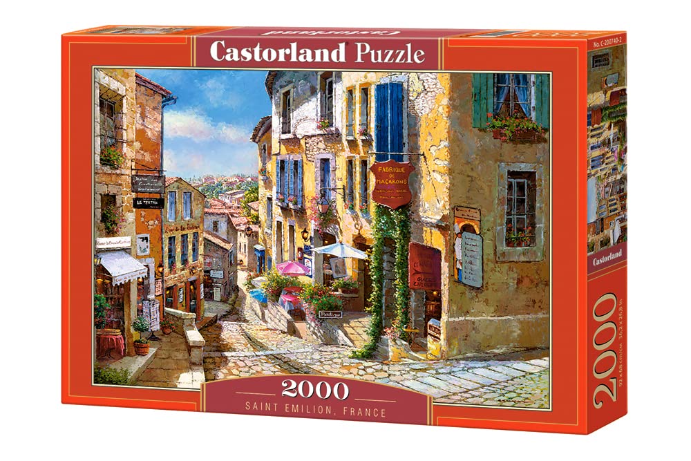 2000 Piece Jigsaw Puzzles, Saint Emilion, France, Puzzle of France, Village, Adult Puzzles, Castorland C-200740-2