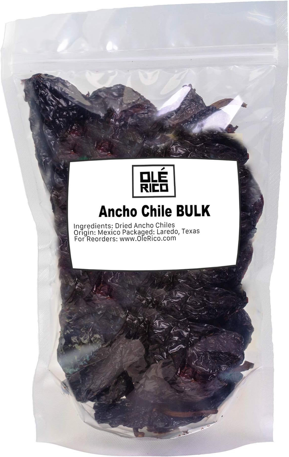 RICO RICO - Ancho Chiles Dried Peppers 5 lb, Bulk Size For Restaurants, Caterers, Chefs, Wholesale And For Mexican Recipes By RICO RICO
