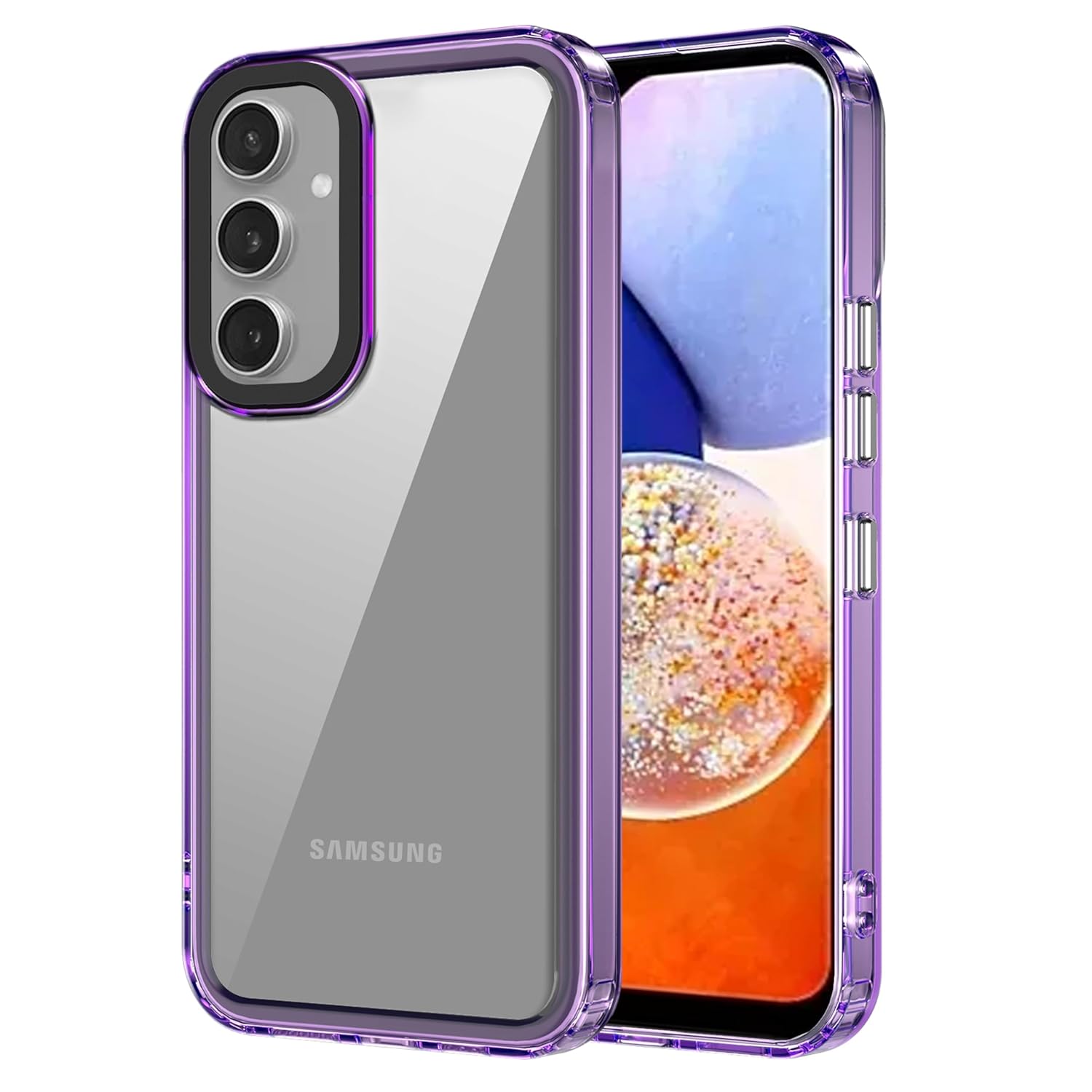 amazon basics Back Case Cover for Samsung Galaxy A35 5G (TPU + PC_Translucent Purple) amazon basics Back Case Cover for Samsung Galaxy A35 5G (TPU + PC_Translucent Purple)