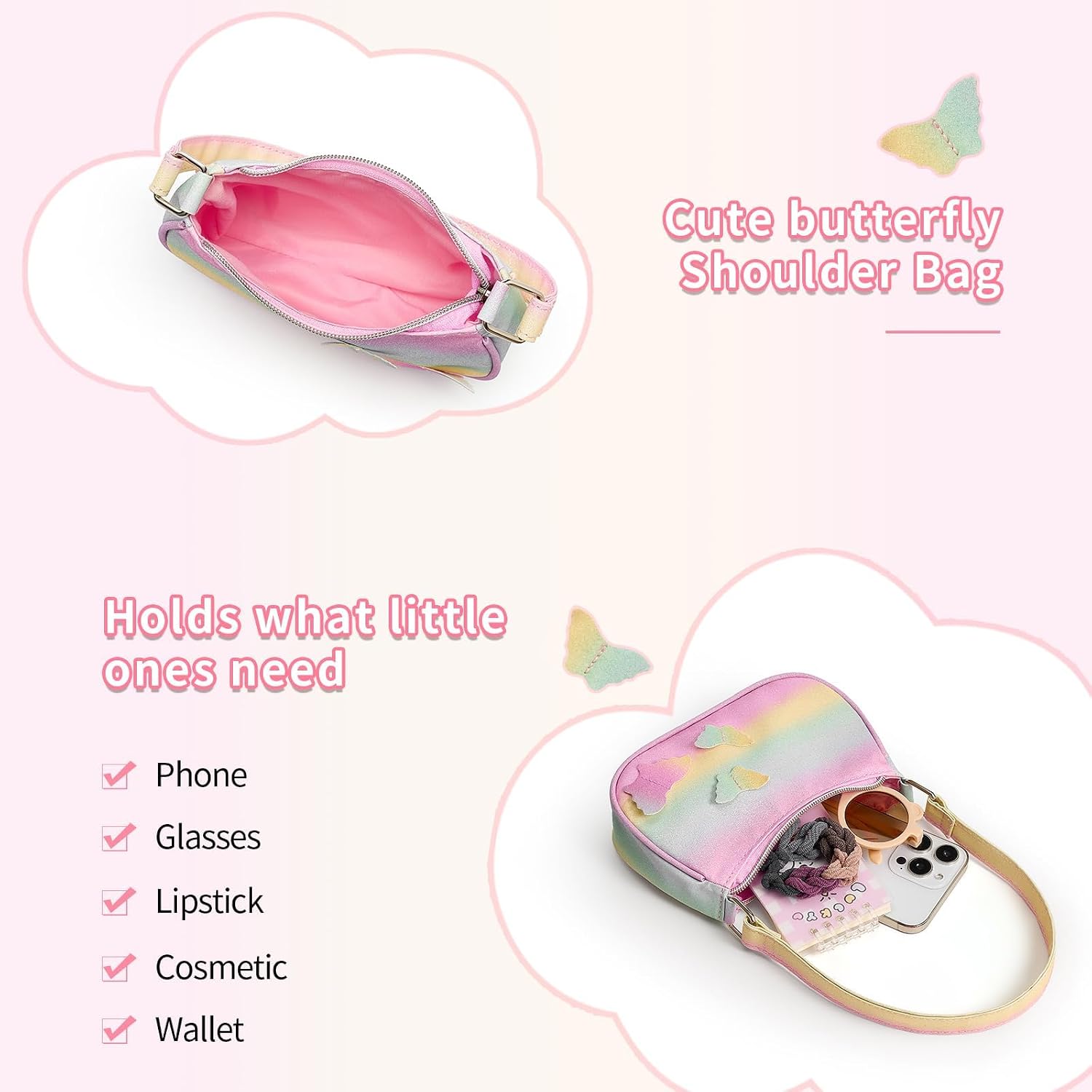 Toddler Purses Little Girls Purse Kids Handbag Shoulder Bag Birthday Gift for 2 3 4 5 6 7 8 Year Old Girl