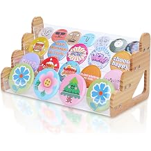 PACMAXI Clear Acrylic Button Pin Badge Display Holder Stand