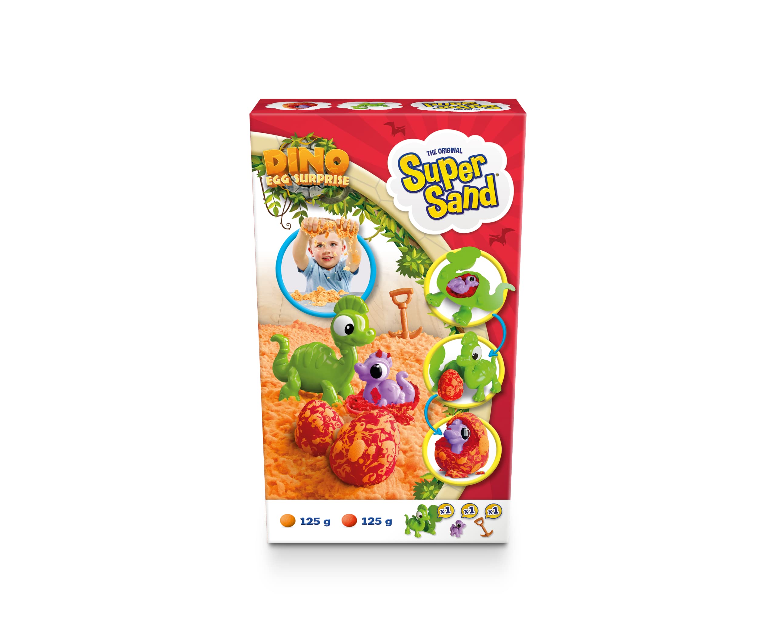 Super Sand – Huevo Sorpresa De Dinosaurio Con Arena Mágica Y 2 Dinosaurios, Set Creativo Para Niños