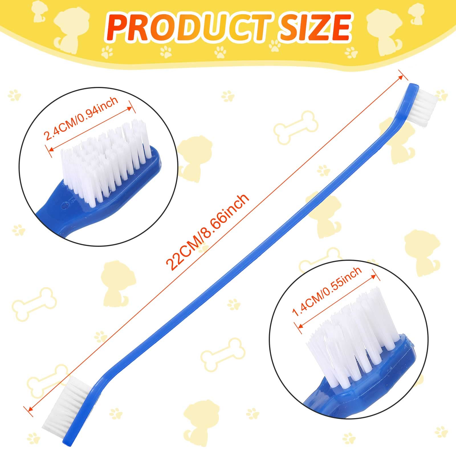 300 Pcs Pet Toothbrush Bulk Dog Double Sided Brushes Puppy Tooth Brushing Kit Soft Bristles Long Handle Dog Tooth Brush for Small Dog Cat Puppy Teeth Cleaning Oral Dental Care Supplies (10 Colors) 1