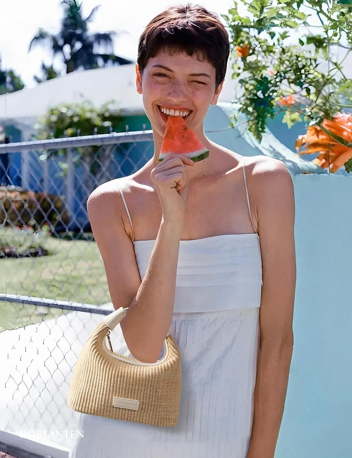 BOSTANTEN Straw Crossbody Bags for Women Raffia Clutch Shoulder Purse Handbags for Beach, Vacation, Daily Use - Image 3