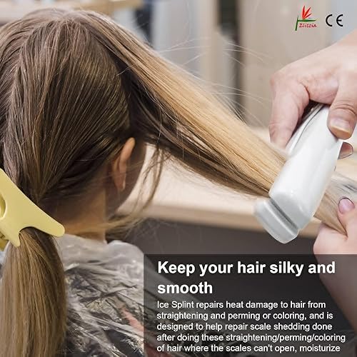 Miniatura 2 de Elitzia ET1411 Plancha para el cabello congelado – Plancha plana de terapia fría de 15.8F para reparación del cabello dañado y protección del color