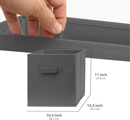 Miniatura 9 de Pomatree Cubos de almacenamiento  Contenedores de almacenamiento de 11 pulgadas (paquete de 9)  Contenedores organizadores plegables para armario,