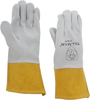 John Tillman & Co 25BM Medium Pearl Split Deerskin Uniform Leather Welders Gloves