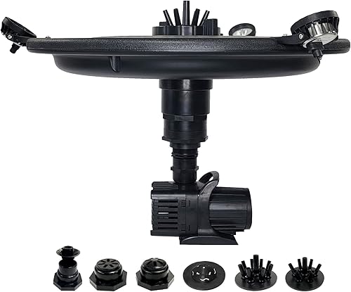 HALF OFF PONDS Fuente flotante - Aireador de estanque de 14 HP, cable de 100 pies - Bomba de agua de 3000 GPH - 9 patrones de pulverización - Luces