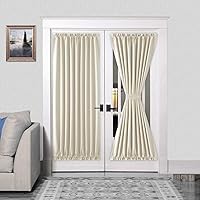 Vista 107 de Cortinas Dwcn para puerta, con bolsillo para barra Blanco grisáceo