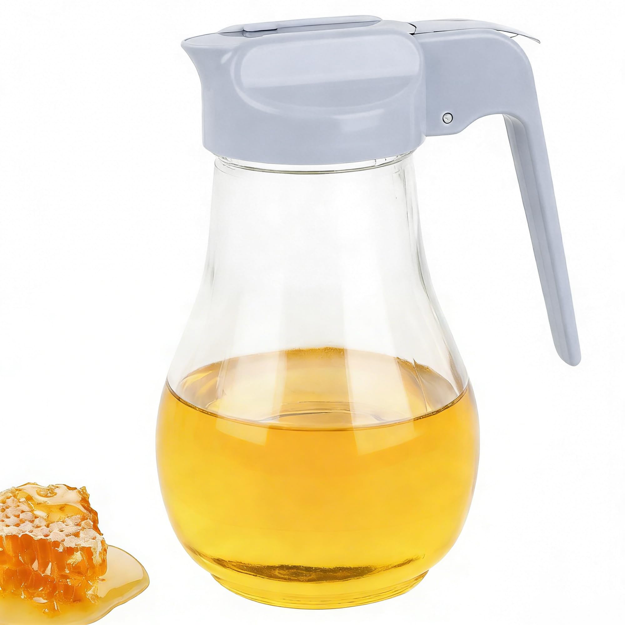 Photo 1 of ***MISSING PARTS***
DODAMOUR 13.5oz Glass Syrup Dispenser with No-Drip Stainless Steel Spout - Honey Jar, Maple Syrup Pourer & Oil Cruet - Pastel Blue Kitchen Container for Pancakes & Waffles