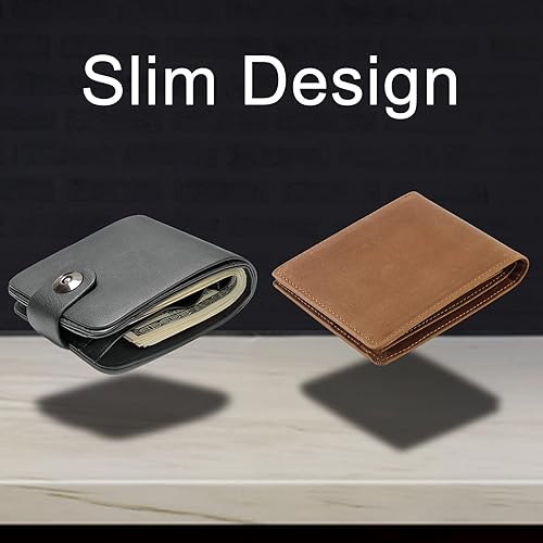 Vista 4 de Gvmcse Billetera para hombres, billetera con clip para dinero para hombres, billetera delgada de fibra de carbono con clip para dinero, Sin ranura