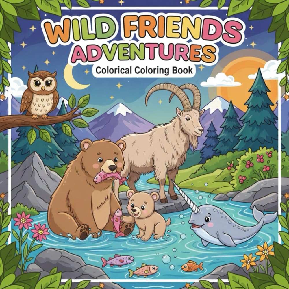 Wild Friends Adventures Coloring Book: Creative Fun for the Whole Family