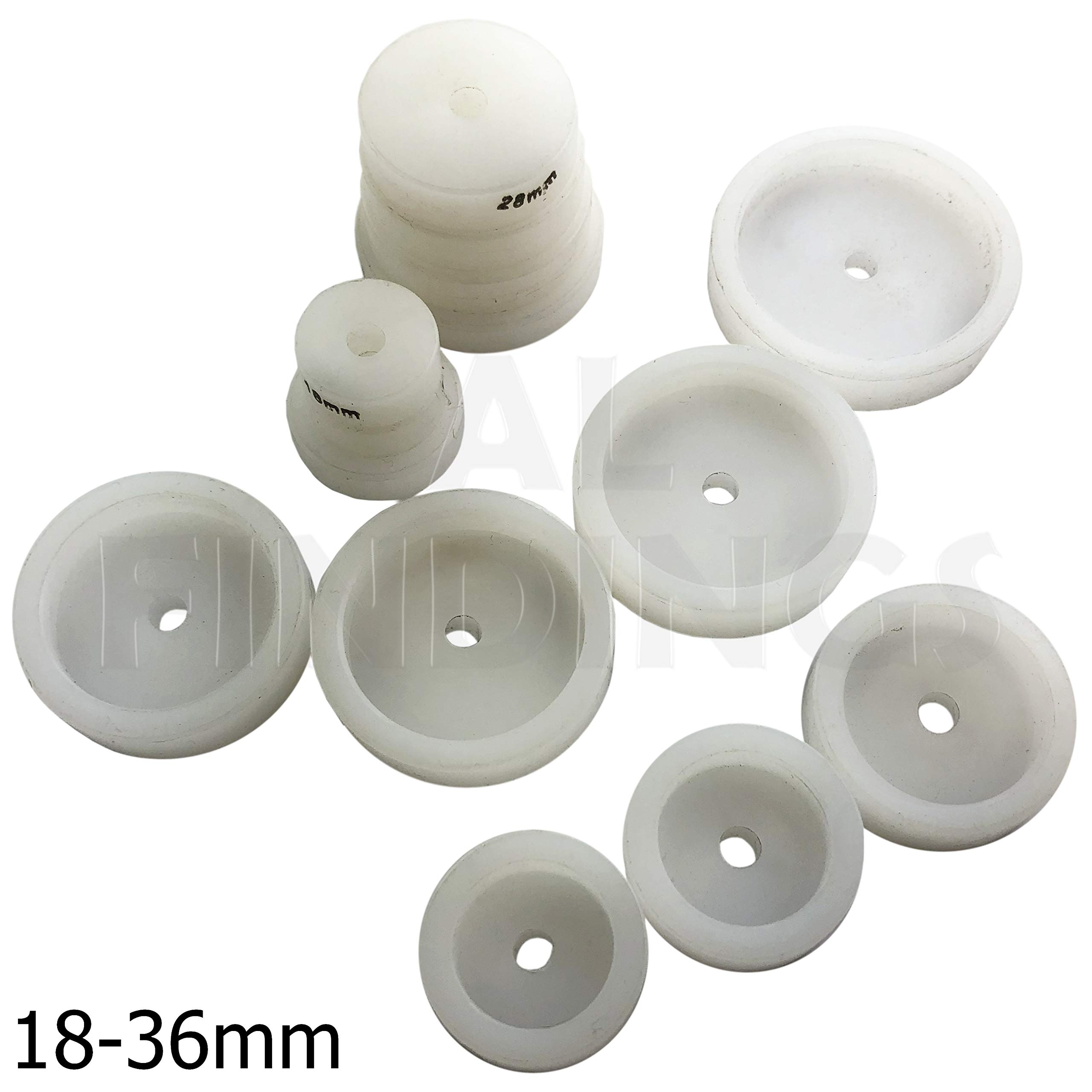 Jewellers Tools 14 Nylon Push On Dies (18-36mm) : for Watch Case Back and Glass Presses (105)