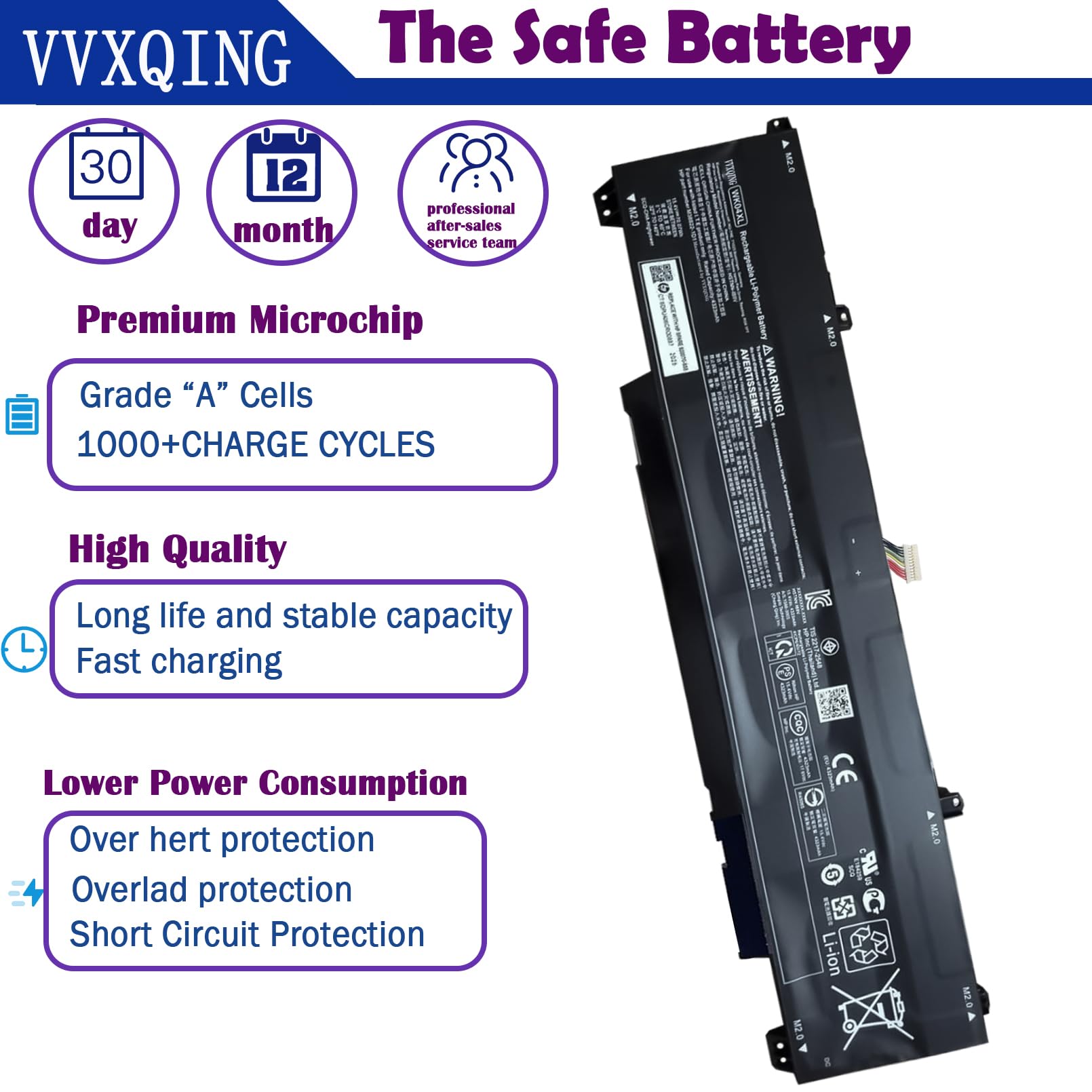 Amazon.com: VVXQING WK04XL Battery Replacement for HP Victus 16-E