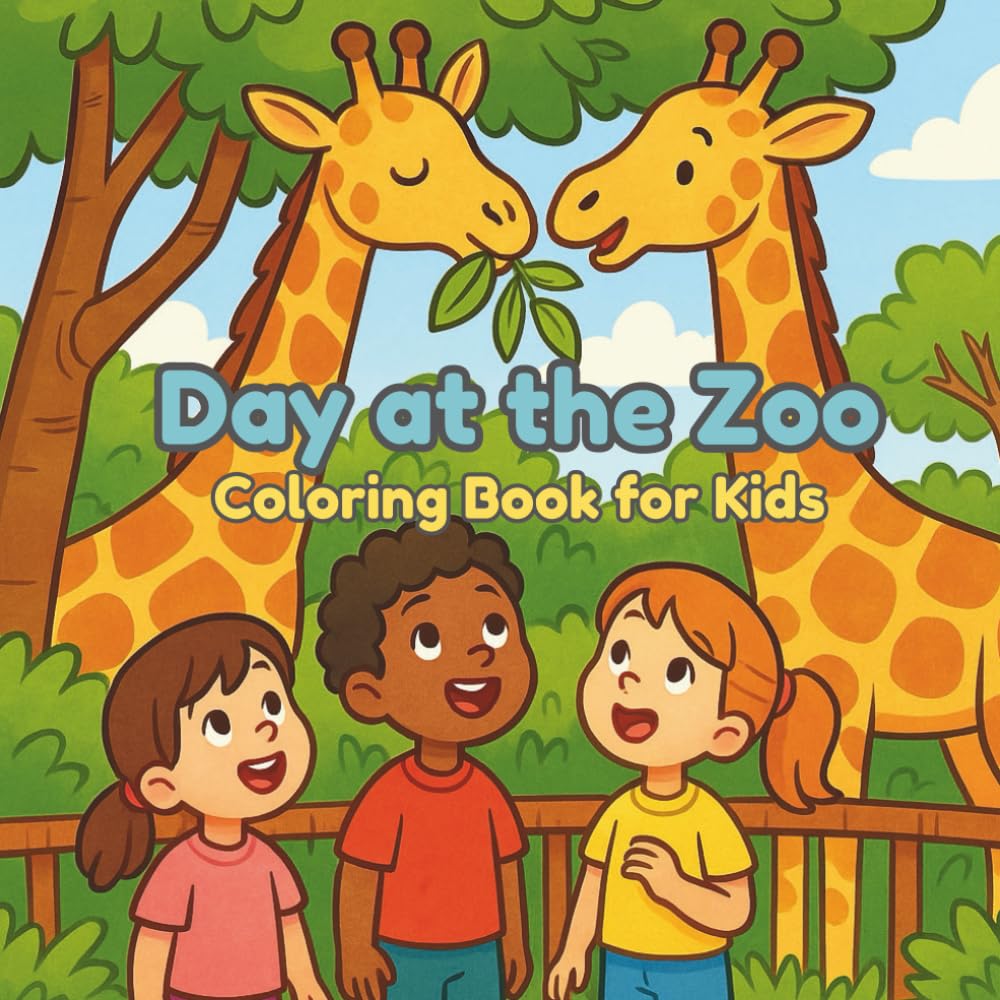 Day at the Zoo Coloring Book for Kids 4-8: Discover the Magic of the Zoo with 33 Fun Coloring Pages (Cozy Coloring Books for All Ages)