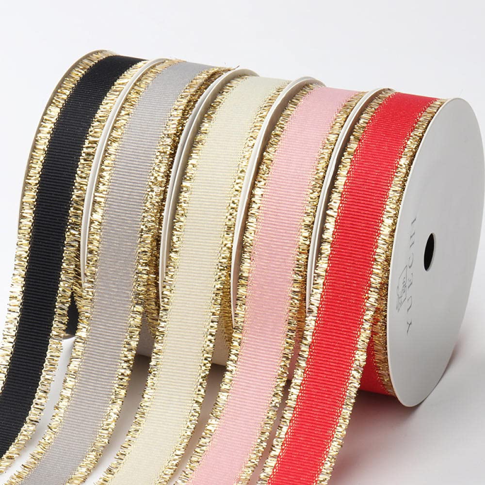 Ribbons For Gift Wrapping Ribbon For Fabric Satin Ribbons Kolor Pasek Prezent Prezent Opakowanie Wstążka Wstążka Tort Cake Ogrodzenie Wstążka Łuk Diy Materiał Złoty Stocznia Wstążka-Srebrnoszary
