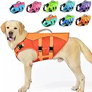 PETDSH Dog Life Jacket Small, High Flotation Dog Life Vest for Swimming Boating, Reflective Puppy Lifejacket with Superior Buoyancy and Rescue Handle, Adjustable Safety Dogs Floating Vests