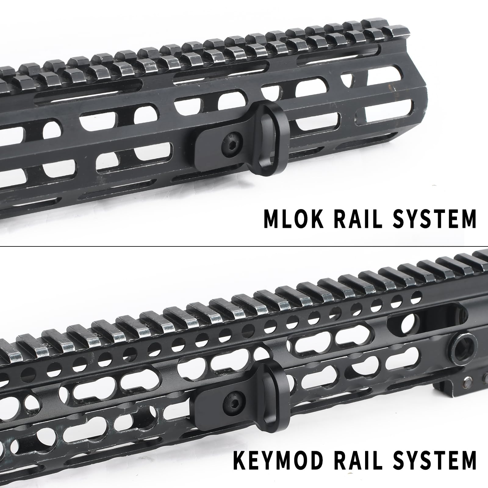 QD Sling Swivel Mount, Adattatore per Cingia Tattico QD, Tactical QD Sling Mount Sgancio rapido Sgancio per Mlok/Keymod Rail System (Nero)
