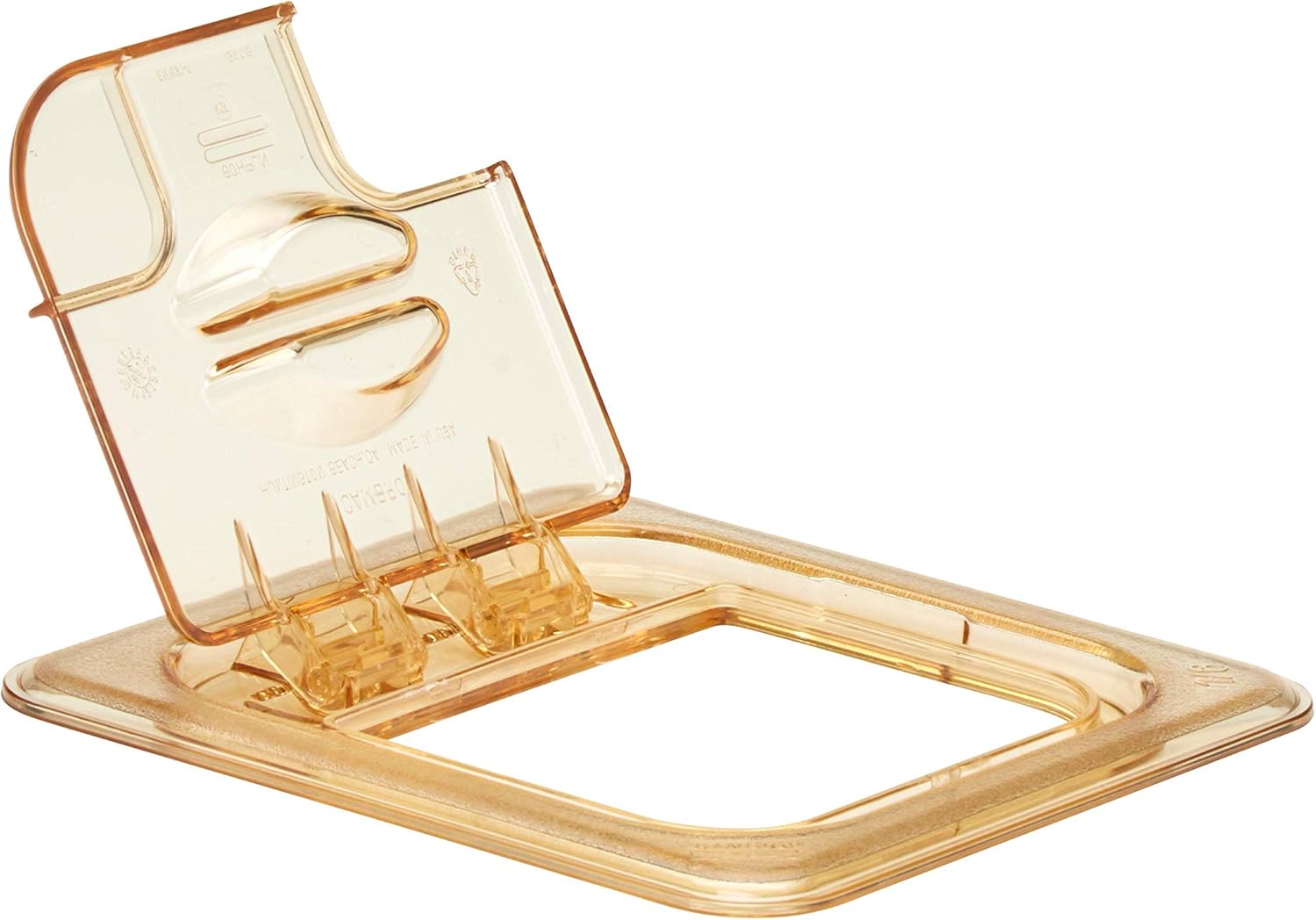 Cambro 60HPLN150 Food Pan Fliplid Notched 1/6 H-Pan Amber Case of 6