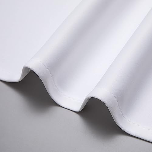 Miniatura 7 de Mrs.Naturall Cortinas opacas blancas de 84 pulgadas y cortinas pequeñas de 30 pulgadas para decoración de dormitorio y sala de estar