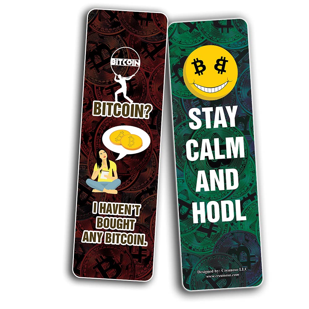 Amazon.com: Creanoso Funny Crypto Bitcoin Bookmarks (10-Sets X 6 Cards) -  Awesome Bulk Buy Bookmarker Set Personal Collection : Office Products
