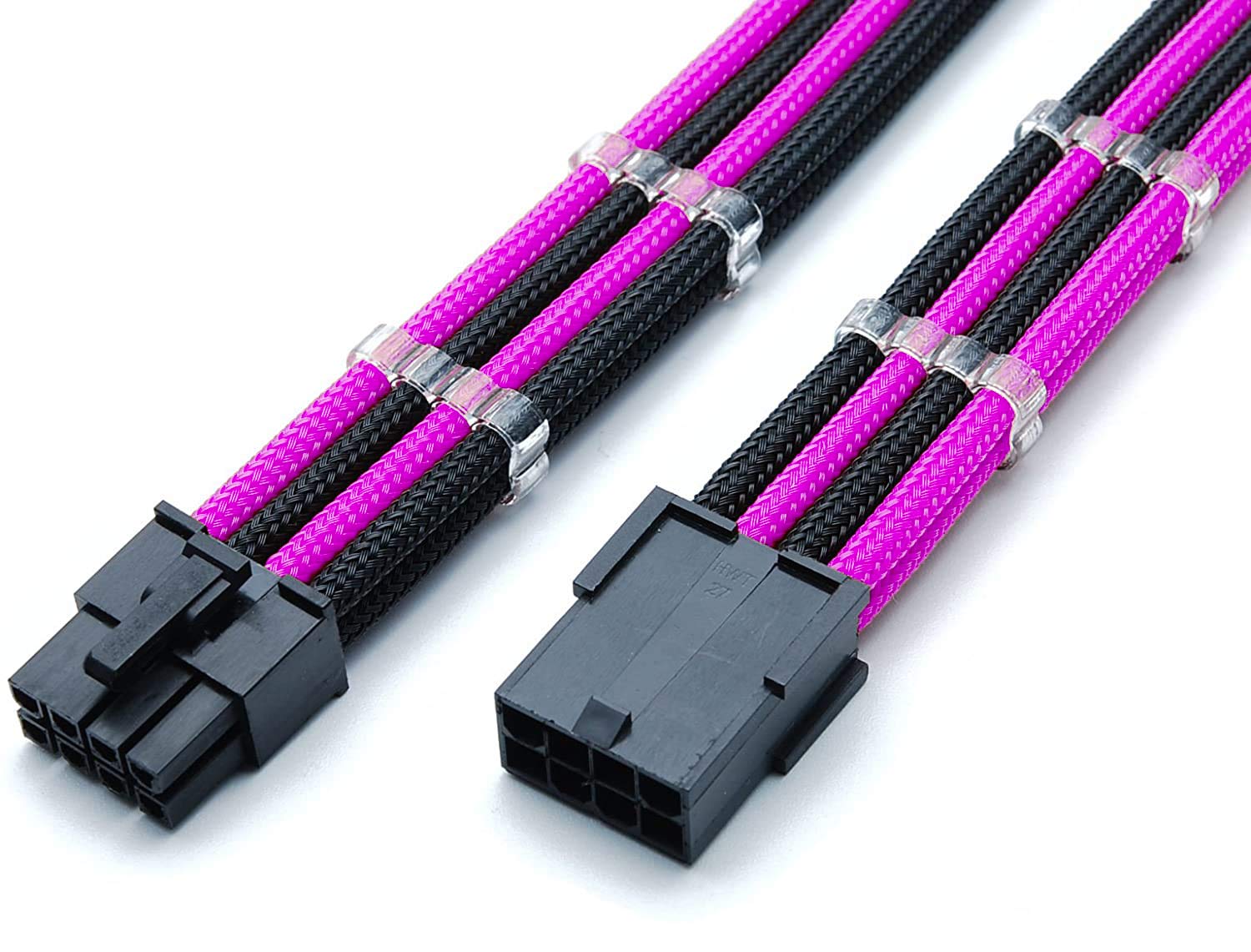 8 Pin PCIE GPU Sleeved Extension Cable 30cm + 2 Cable Combs - Shakmods (Full White) — view 22