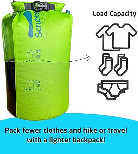 Miniatura 5 de Scrubba - Bolsa de lavado portátil, lavadora plegable para hotel y viajes, ligera y pequeña, ecológica, para acampar, bolsa para lavar la ropa en