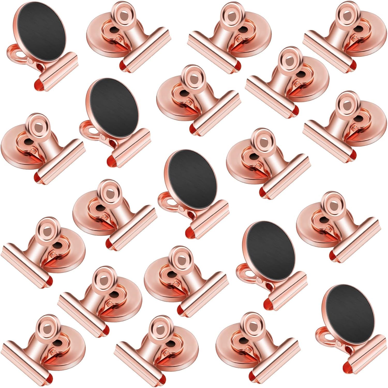 VNDUEEY 20 Pack Fridge Magnets Refrigerator Magnets, Magnet Clips for Whiteboard,Strong Magnetic Clips Heavy Duty, Magnets for Fridge Locker Office Accessories (Rose Gold)