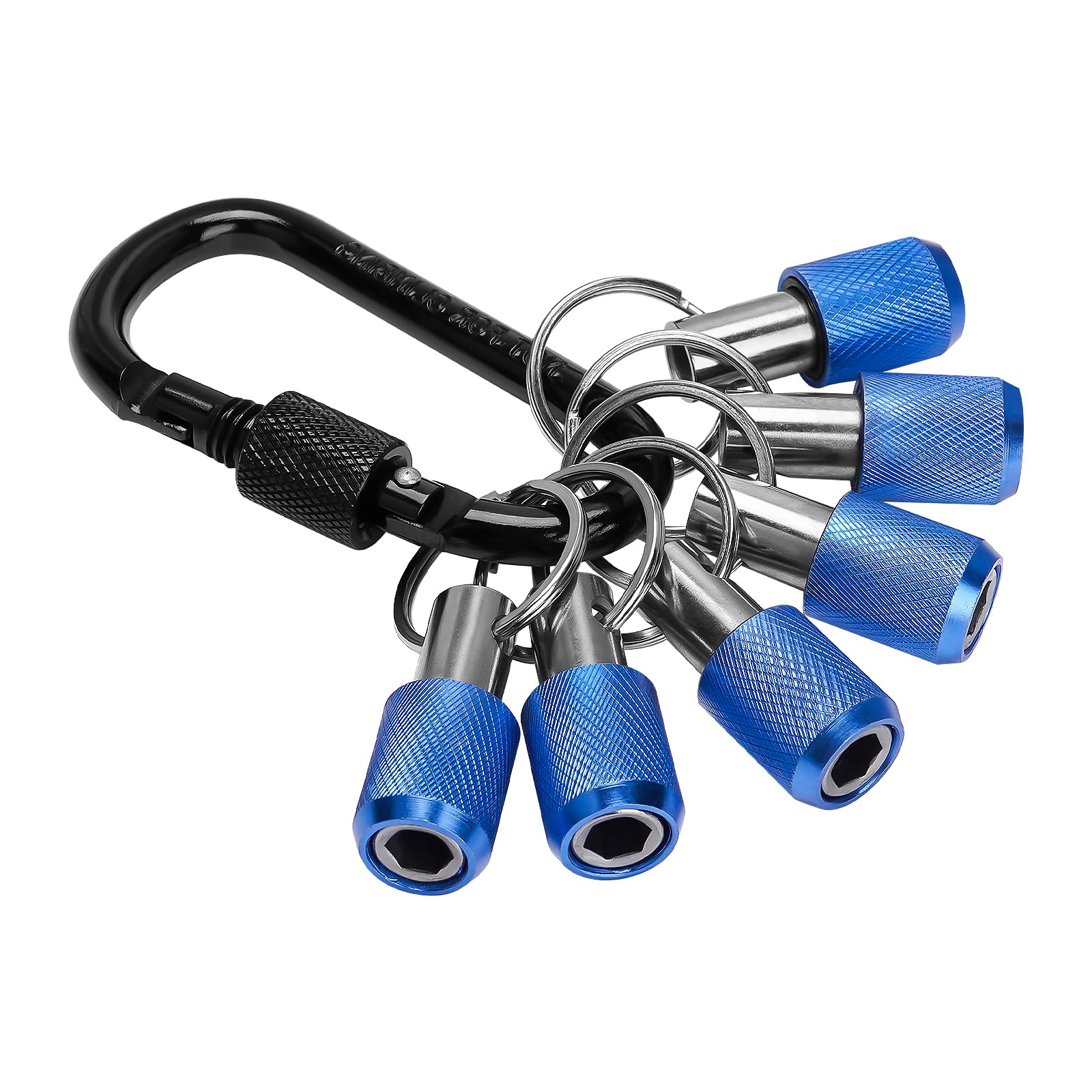 Porta Bits Flowarmth Con Moschettone - 6 Posti, Alluminio, Per Trapani E Cacciaviti, Design Compatto - Foto 8