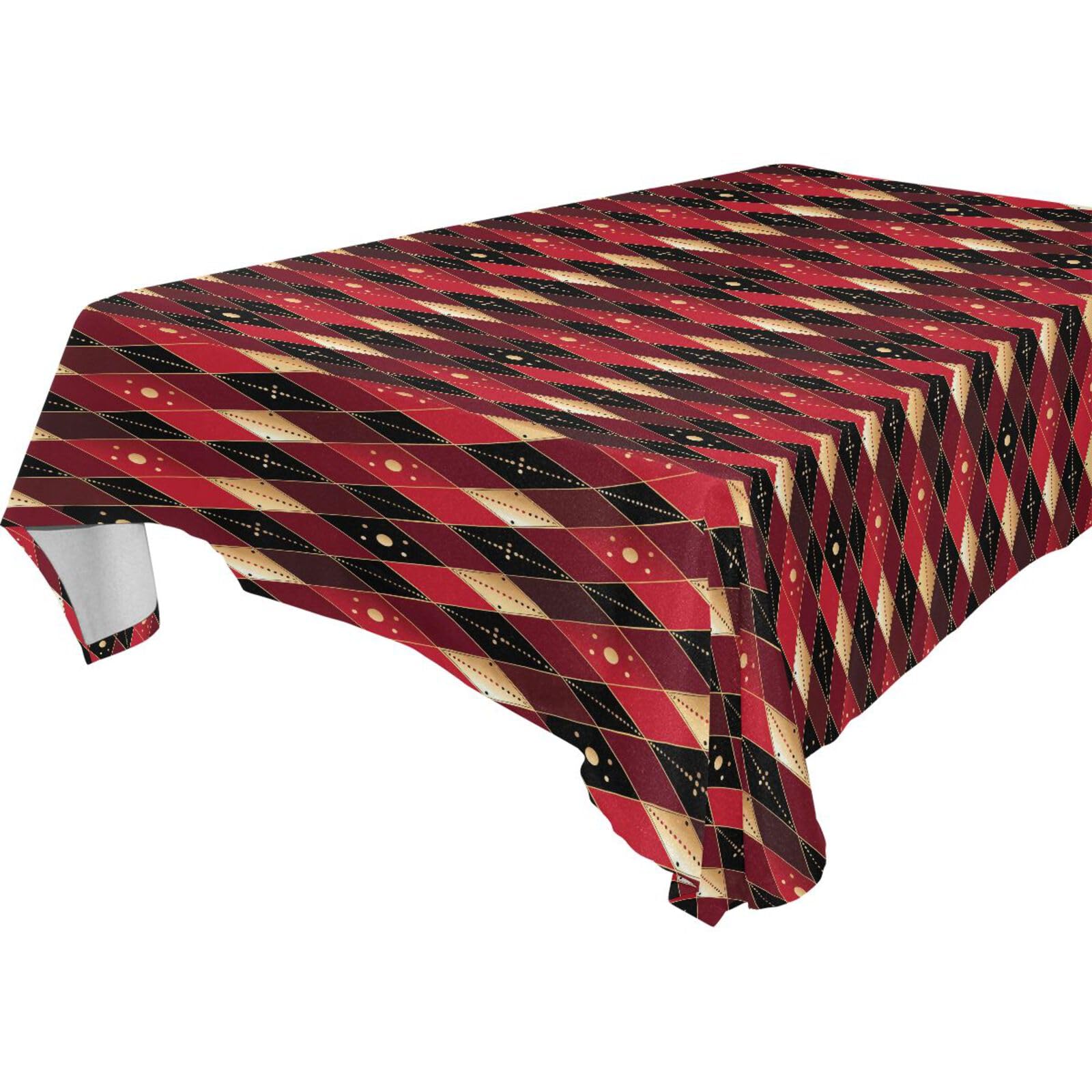 Nappe de table lavable anti-taches diamantée 137x183cm finie la corvée du linge
