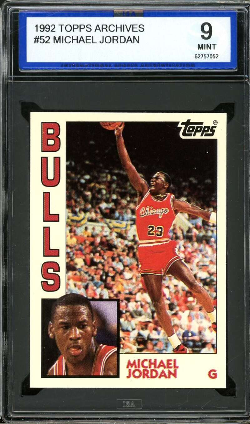 Amazon.com: Michael Jordan Card 1992-93 Topps Archives #52 ISA 9 MINT :  Collectibles & Fine Art